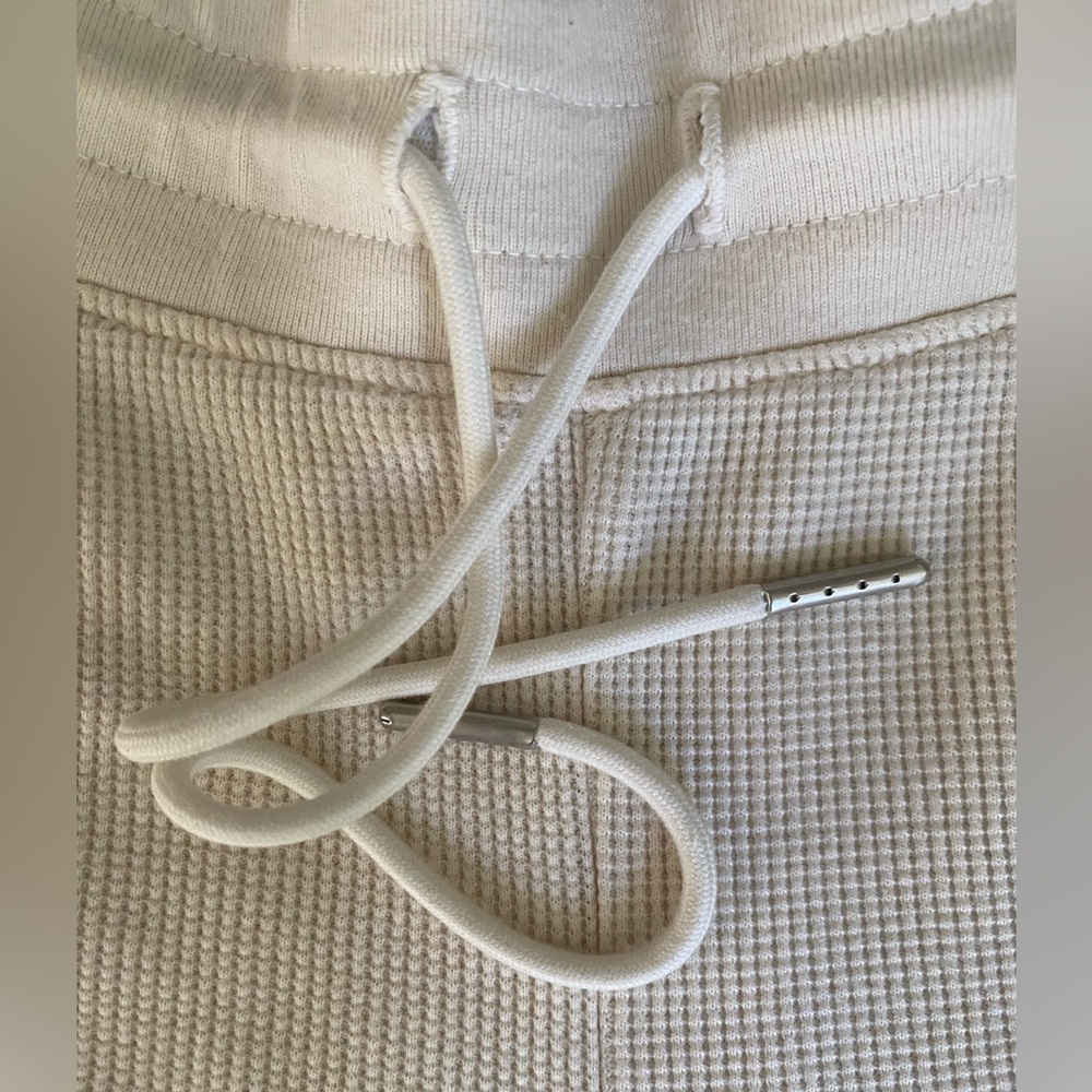 MATE the Label Cream Ribbed Drawstring Shorts - Picture 10 of 13